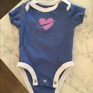 Nike Blue Heart Onesie 3 months